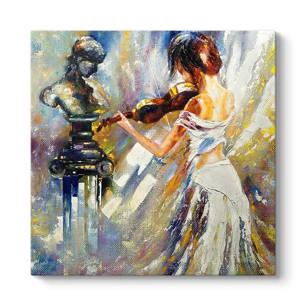 Girl Playing Violin Tablo - Model 3